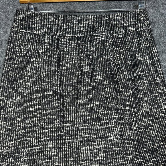 Banana Republic Skirt Womens 4 Black Cotton Wool Italian Pencil Side Zip Vents - Picture 7 of 7